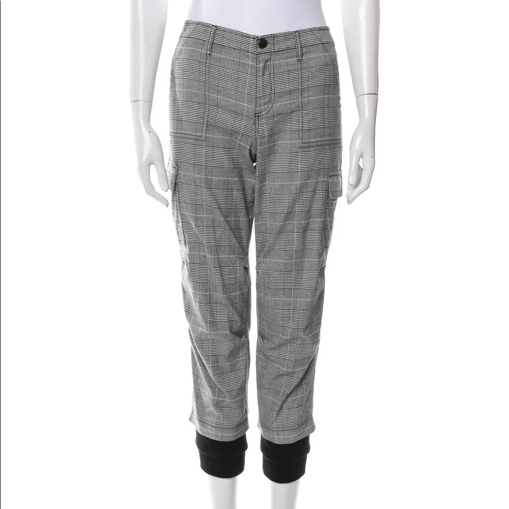 Alice and Olivia Checkered Cargo Jogger Pants